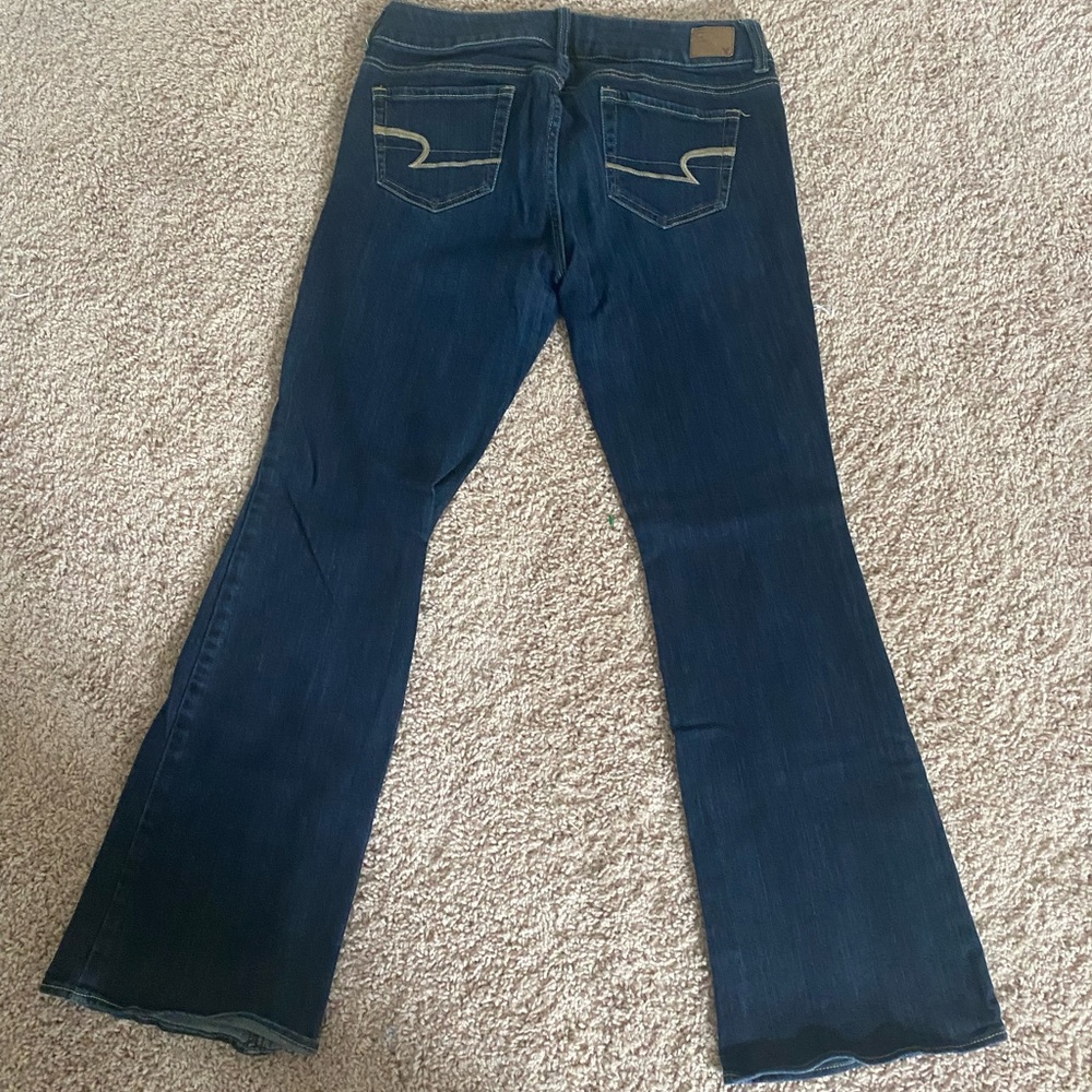 Boot cut blue jeans